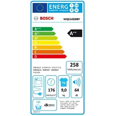 Bosch WQG14500BY fehér, 9 kg, hőszivattyús, szárítógép