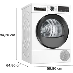 Bosch WQG14500BY fehér, 9 kg, hőszivattyús, szárítógép