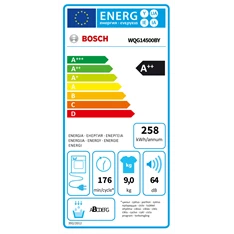 Bosch WQG14500BY fehér, 9 kg, hőszivattyús, szárítógép