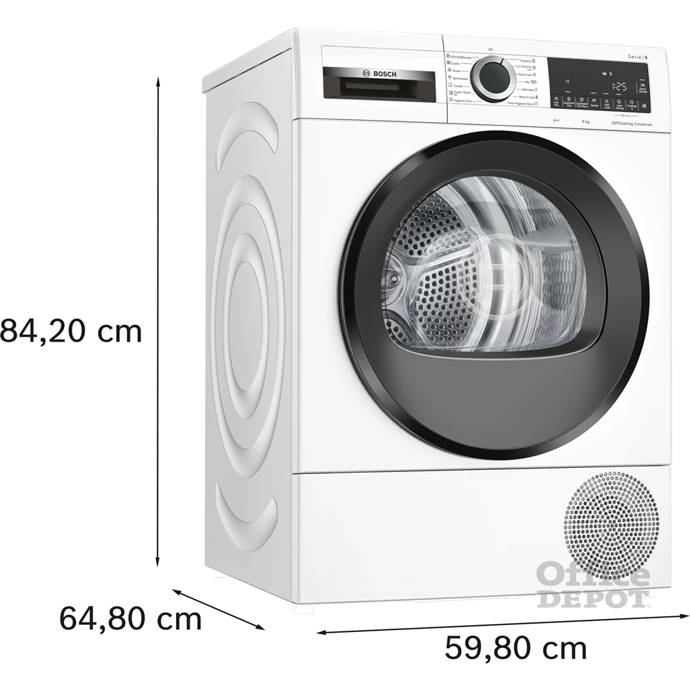 Bosch WQG14500BY fehér, 9 kg, hőszivattyús, szárítógép