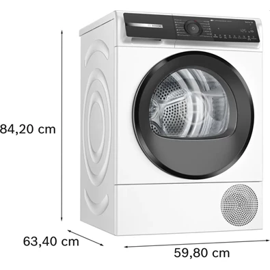 Bosch WQH245B6BY fehér-antracit, 9kg, hőszivattyús kondenzációs szárítógép