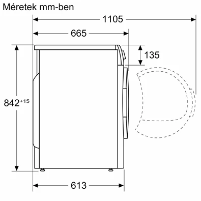 Bosch WTH85292BY 8 kg hőszivattyús szárítógép Bosch WTH85292BY 8 kg hőszivattyús szárítógép