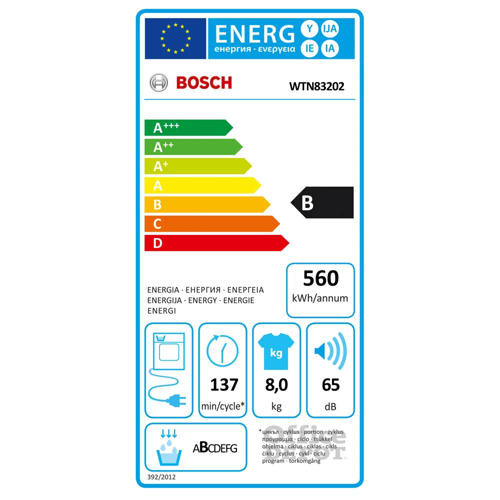 Bosch WTN83202 fehér, 8 kg, kondenzációs, szárítógép