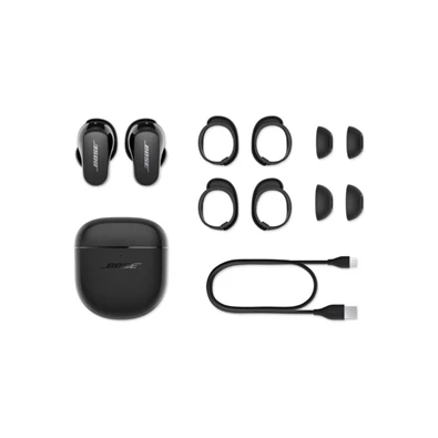 Bose QuietComfort® Earbuds II True Wireless Bluetooth aktív zajszűrős fekete fülhallgató (Újracsomagolt) Bose QuietComfort® Earbuds II True Wireless Bluetooth aktív zajszűrős fekete fülhallgató (Újracsomagolt)