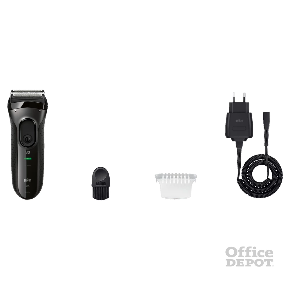 Braun 3-3020 fekete akkumulátoros férfi borotva