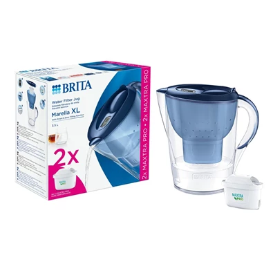 Brita 1052786 Marella XL 3,5l kék vízszűrő kancsó + 3db Maxtra Pro szűrő Brita 1052786 Marella XL 3,5l kék vízszűrő kancsó + 3db Maxtra Pro szűrő