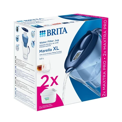 Brita 1052786 Marella XL 3,5l kék vízszűrő kancsó + 3db Maxtra Pro szűrő Brita 1052786 Marella XL 3,5l kék vízszűrő kancsó + 3db Maxtra Pro szűrő