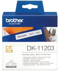 Brother DK-11203 fehér alapon fekete 17x87mm 400db címke/tekercses szalag Brother DK-11203 fehér alapon fekete 17x87mm 400db címke/tekercses szalag