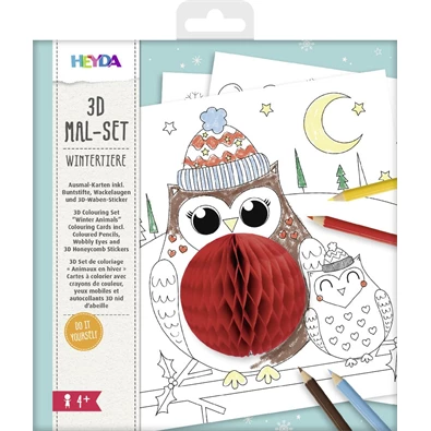 Brunnen 3D Colouring Set Téli állatok színező szett Brunnen 3D Colouring Set Téli állatok színező szett