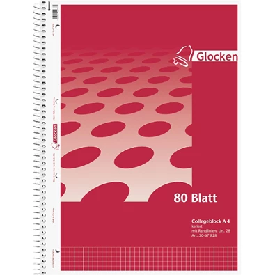Brunnen Glocken A4 80l lefűzhető kockás spirálfüzet Brunnen Glocken A4 80l lefűzhető kockás spirálfüzet