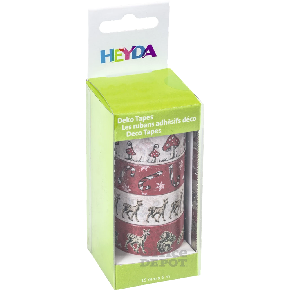 Heyda 4 db-os Gomba dekor ragasztószalag