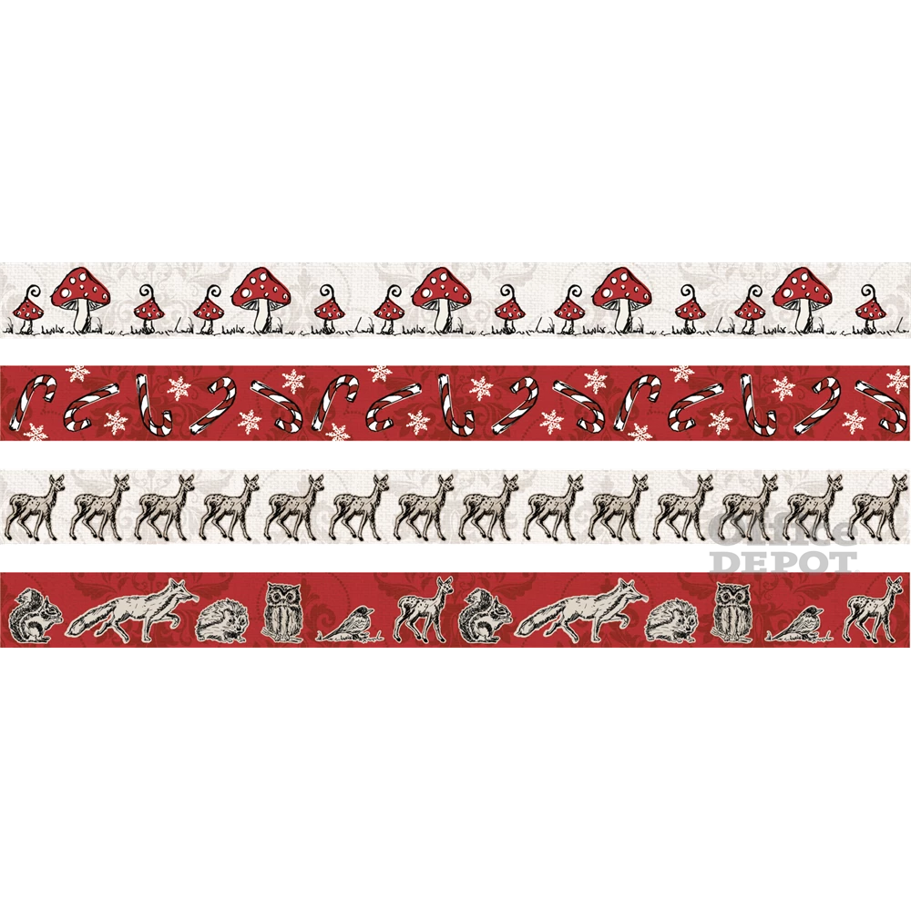 Heyda 4 db-os Gomba dekor ragasztószalag