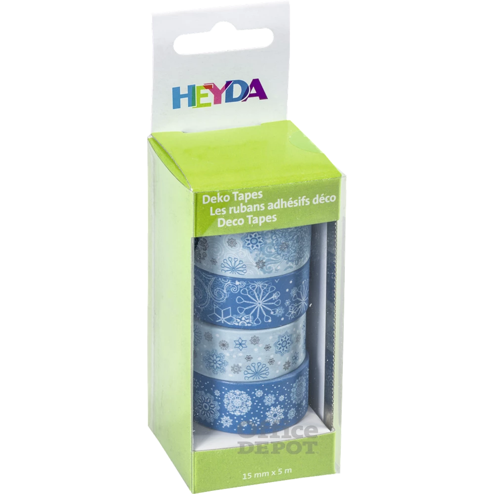 Heyda 4 db-os Hópehely dekor ragasztószalag