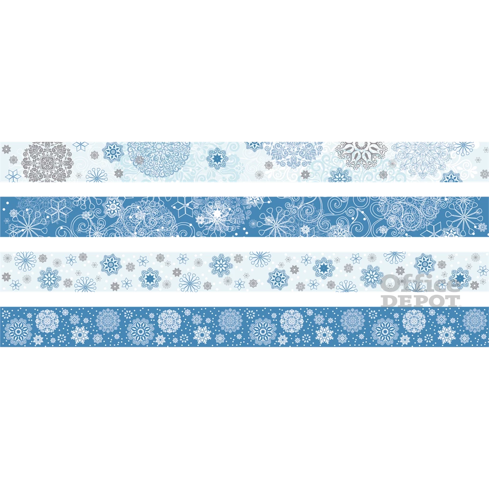 Heyda 4 db-os Hópehely dekor ragasztószalag