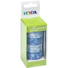 Heyda 4 db-os Hópehely dekor ragasztószalag