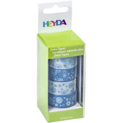 Heyda 4 db-os Hópehely dekor ragasztószalag