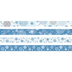 Heyda 4 db-os Hópehely dekor ragasztószalag