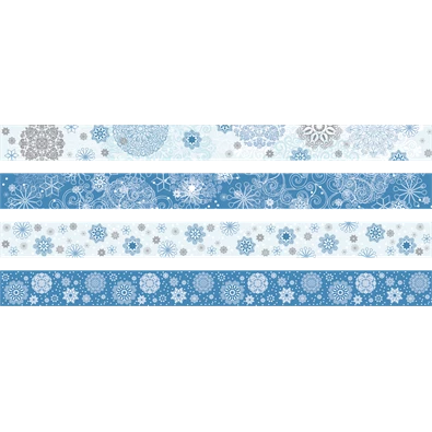 Heyda 4 db-os Hópehely dekor ragasztószalag