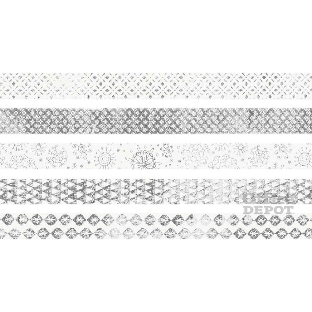 Heyda 5 db-os ezüst I. mini dekor ragasztószalag