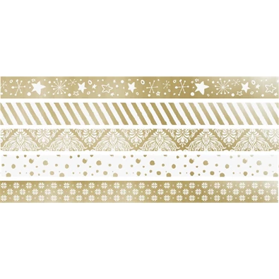 Heyda 5 db-os arany II. mini dekor ragasztószalag