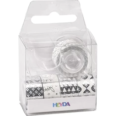 Heyda 5 db-os ezüst I. mini dekor ragasztószalag Heyda 5 db-os ezüst I. mini dekor ragasztószalag