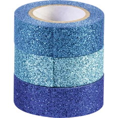 Heyda Blue 3 db glitteres ragasztószalag