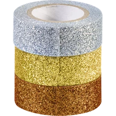 Heyda Gold-Silver 3 db glitteres ragasztószalag