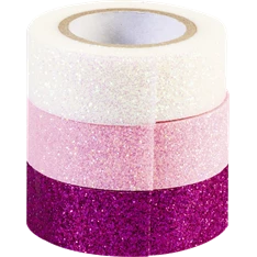 Heyda Pink 3 db glitteres ragasztószalag