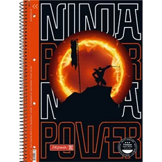 Brunnen Ninja Power A4 80 lapos vonalas spirálfüzet Brunnen Ninja Power A4 80 lapos vonalas spirálfüzet