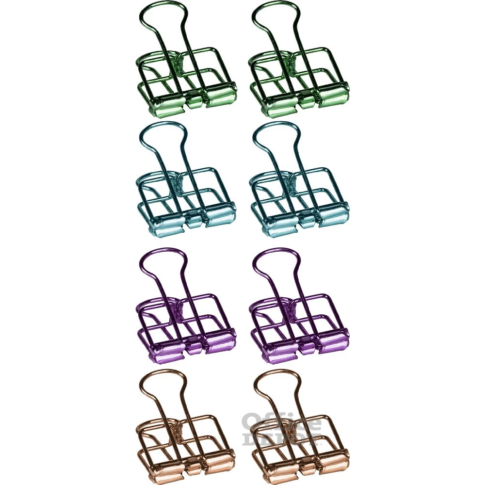 Brunnen metál színű 8 db-os binder iratcsipesz