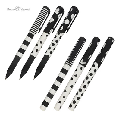 Bruno Visconti Dreamwrite Flora Black&White 0,7 mm, kék golyóstoll Bruno Visconti Dreamwrite Flora Black&White 0,7 mm, kék golyóstoll