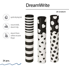 Bruno Visconti Dreamwrite Flora Black&White 0,7 mm, kék golyóstoll Bruno Visconti Dreamwrite Flora Black&White 0,7 mm, kék golyóstoll