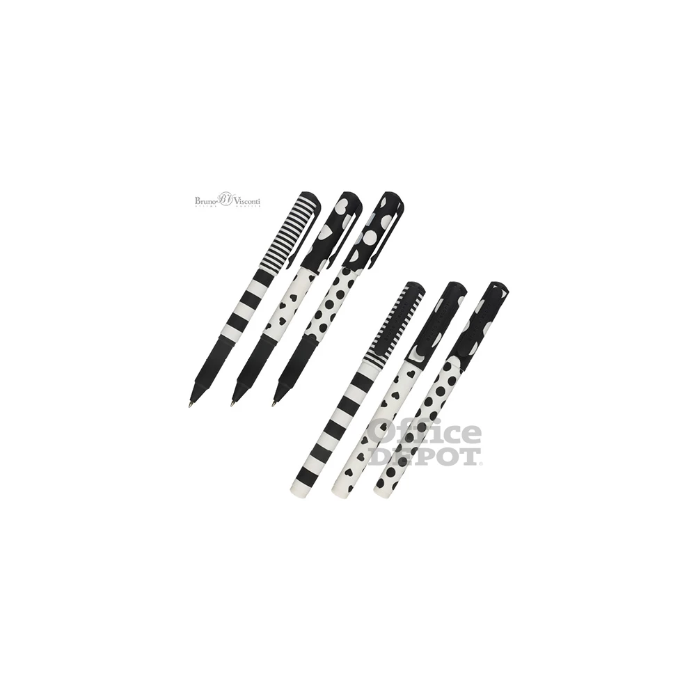 Bruno Visconti Dreamwrite Flora Black&White 0,7 mm, kék golyóstoll