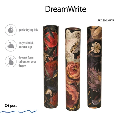 Bruno Visconti Dreamwrite Flora black night 0,7 mm, kék golyóstoll Bruno Visconti Dreamwrite Flora black night 0,7 mm, kék golyóstoll