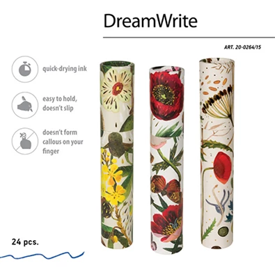Bruno Visconti Dreamwrite Flora bloom flowers 0,7 mm, kék golyóstoll Bruno Visconti Dreamwrite Flora bloom flowers 0,7 mm, kék golyóstoll