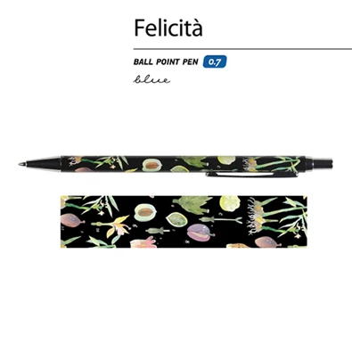 Bruno Visconti Felicita Botany 0,7 mm, kék, fém golyóstoll Bruno Visconti Felicita Botany 0,7 mm, kék, fém golyóstoll