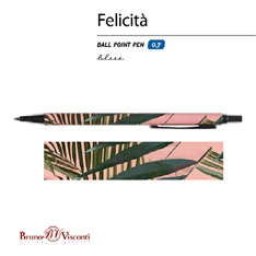 Bruno Visconti Felicita Palm leaves 0,7 mm, kék, fém golyóstoll Bruno Visconti Felicita Palm leaves 0,7 mm, kék, fém golyóstoll
