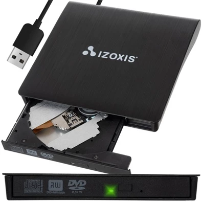 IZOXIS - CD/DVD író beépített USB 3.0 kábellel IZOXIS - CD/DVD író beépített USB 3.0 kábellel