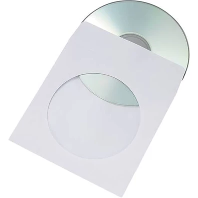 Öntapadó fehér CD/DVD papírtok Öntapadó fehér CD/DVD papírtok