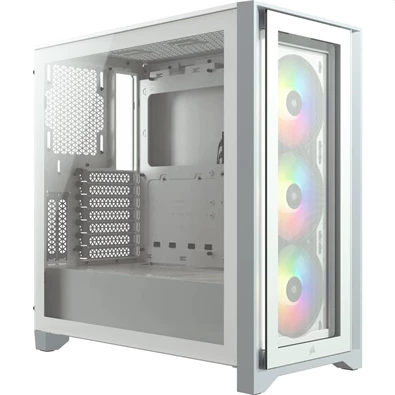 CORSAIR iCUE 4000X RGB fehér számítógépház CORSAIR iCUE 4000X RGB fehér számítógépház