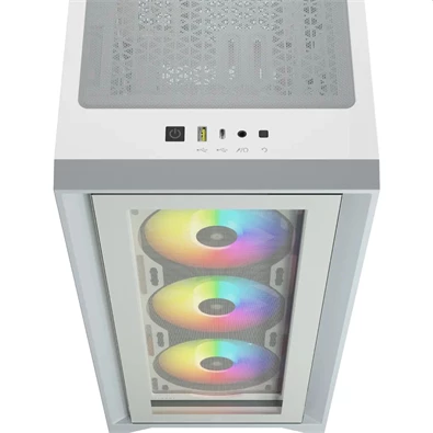 CORSAIR iCUE 4000X RGB fehér számítógépház CORSAIR iCUE 4000X RGB fehér számítógépház