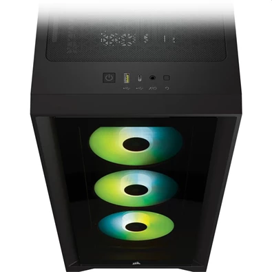 CORSAIR iCUE 4000X RGB fekete számítógépház CORSAIR iCUE 4000X RGB fekete számítógépház