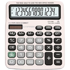 CTIFREE CT-1156 számológép, 155x195mm, 14 számjegy, dual power, 2 év garancia