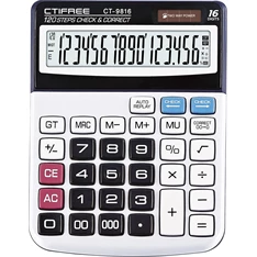 CTIFREE CT-9816 számológép, 156x198mm, 16 számjegy, dual power, 2 év garancia