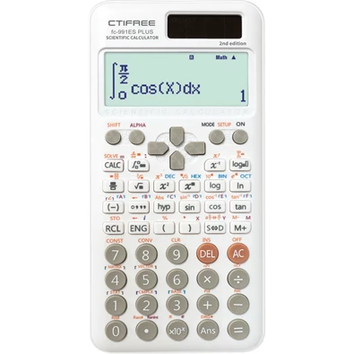 CTIFREE FC-991 ES PLUS 2nd FEHÉR tudományos számológép, 77x161mm, dual power, 2 év garancia