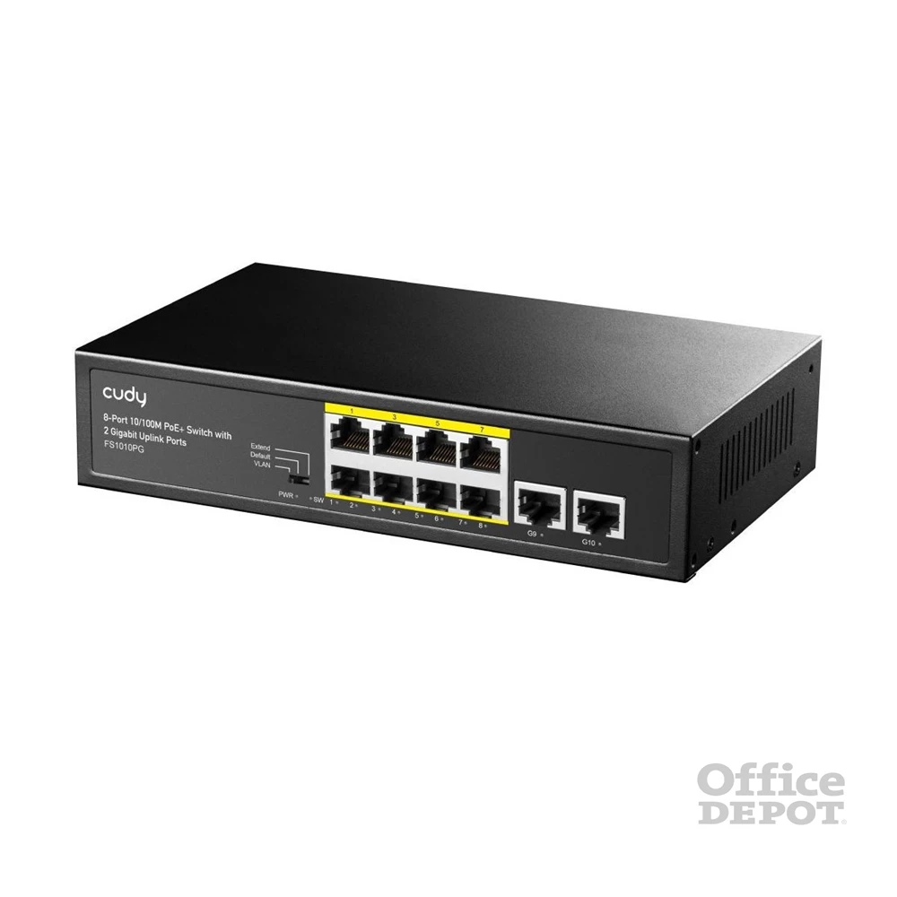 CUDY FS1010PG 8+2 gigabit portos 120W PoE switch
