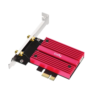 CUDY WE4000 háromsávos AX5400 WiFi 6E, intel AX210, Bluetooth 5.2, PCI Express hálózati kártya CUDY WE4000 háromsávos AX5400 WiFi 6E, intel AX210, Bluetooth 5.2, PCI Express hálózati kártya