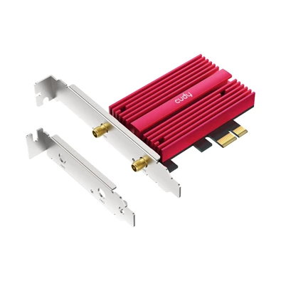 CUDY WE4000 háromsávos AX5400 WiFi 6E, intel AX210, Bluetooth 5.2, PCI Express hálózati kártya CUDY WE4000 háromsávos AX5400 WiFi 6E, intel AX210, Bluetooth 5.2, PCI Express hálózati kártya