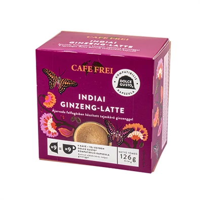 Cafe Frei Indiai ginzeng latte dolce gusto kompatibilis 9 db kávékapszula Cafe Frei Indiai ginzeng latte dolce gusto kompatibilis 9 db kávékapszula