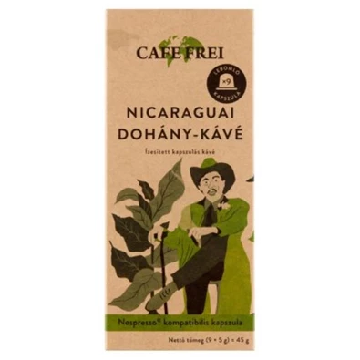 Cafe Frei Nicaraguai dohány Nespresso kompatibilis 9 db kávékapszula Cafe Frei Nicaraguai dohány Nespresso kompatibilis 9 db kávékapszula